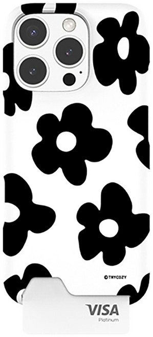 트라이코지 스퀴시 플라워 언더 카드 하드 휴대폰 케이스