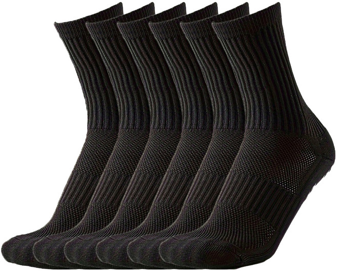 다다랜드 논슬립 풋살 축구양말 하프삭스, 블랙, 3세트