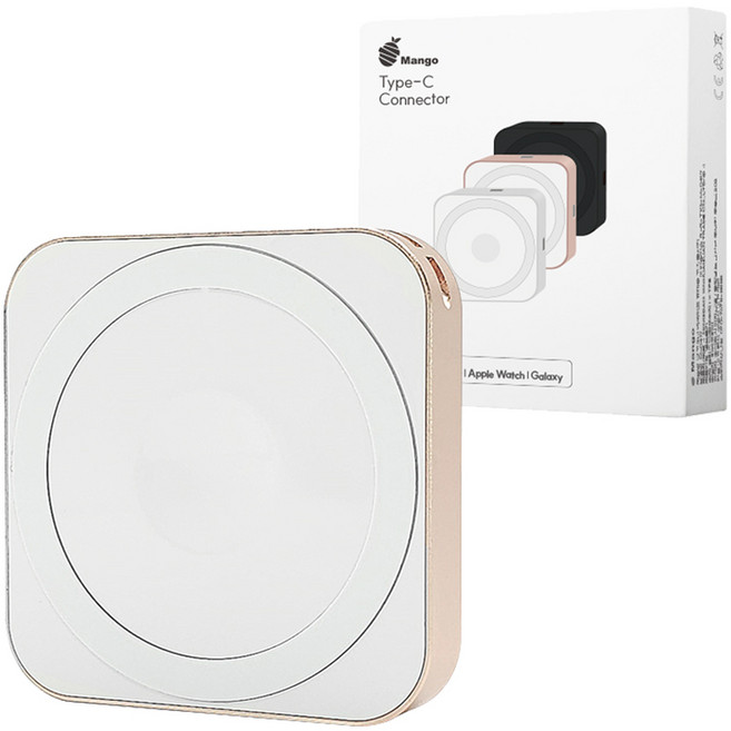 망고 3in1 맥세이프 휴대용 고속 충전기, 로즈골드, 1개