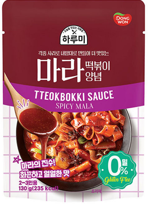 동원 하루미 마라 떡볶이 양념, 130g, 1개