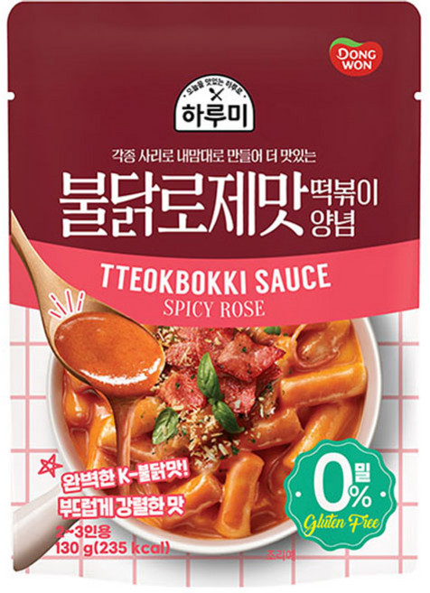 동원 하루미 불닭 로제 떡볶이 양념, 130g, 1개