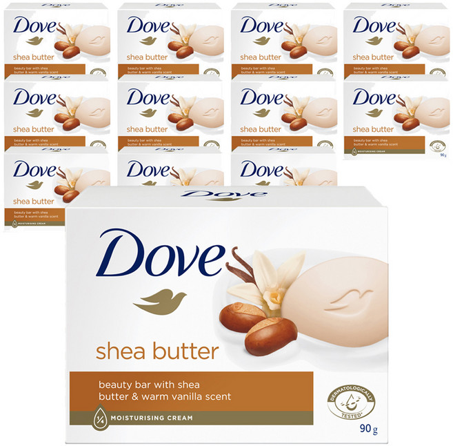 도브 뷰티바 시어버터 vanila, 90g, 12개입