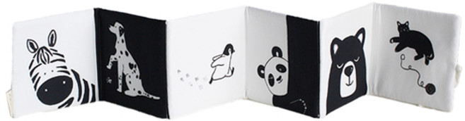 부드러운 패브릭 초점책 블랙 앤 화이트, 아카시아봉봉