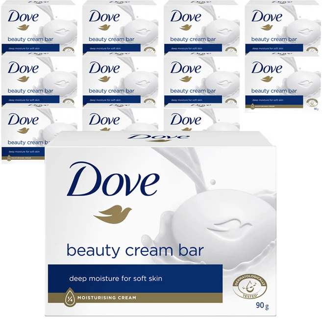 도브 뷰티 크림 바 비누, 90g, 12개입 - 쿠팡