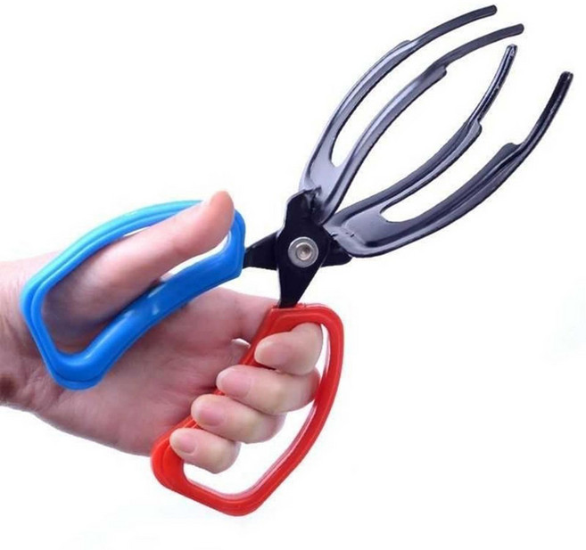 SRF 피싱그립 강호손 2발 고기 집게, 1개, 블랙