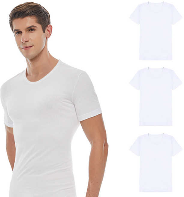 제임스딘 남성용 통기성 베이직 면100 티셔츠 런닝 3p