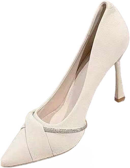 페이퍼먼츠 꼬임 큐빅라인 심플 스틸레토 하이힐 6cm 10034