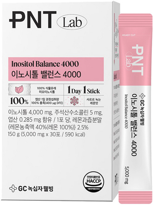GC녹십자웰빙 PNT 이노시톨 밸런스 4000 30p, 150g, 1개