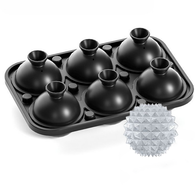 봄아리 실리콘 아이스 큐브 대형 볼 위스키 원형 얼음틀 6구, 1개