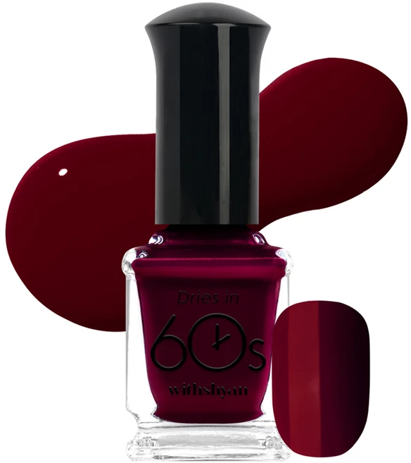 위드샨 60초 건조 매니큐어, M155리얼버건디, 9ml, 1개 - 쿠팡