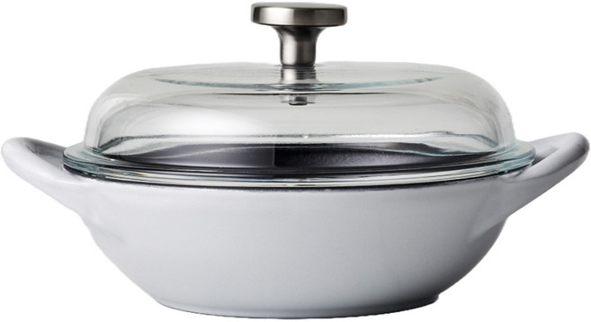 모던하우스 깊은 맛이 나는 무쇠 에나멜코팅 베이비웍 애쉬그레이, 18cm, 1개