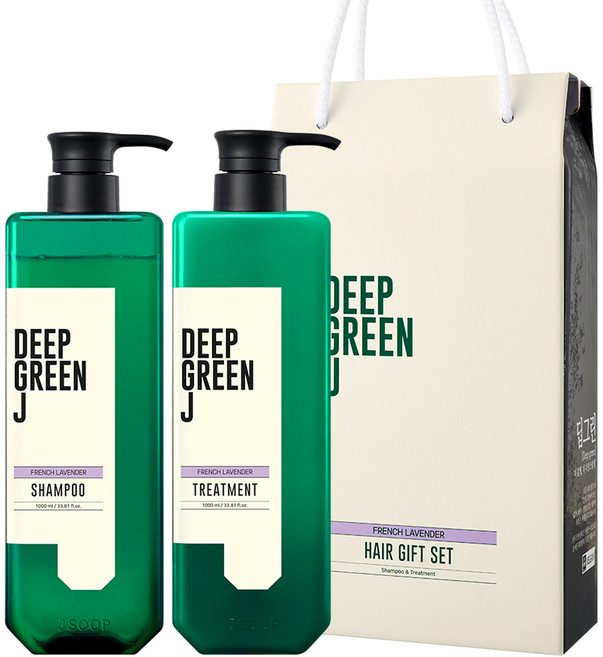 딥그린제이 아로마 샴푸 + 트리트먼트 선물세트 프렌치 라벤더 향, 1세트