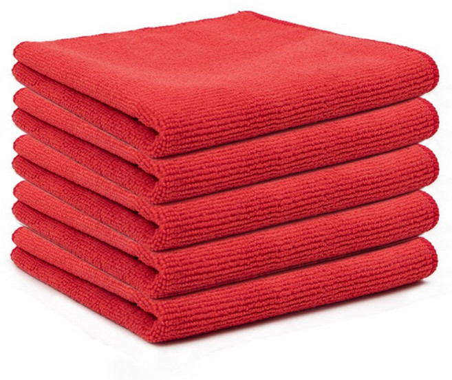다용도 마이크로화이버 타올, 2 레드, 5개