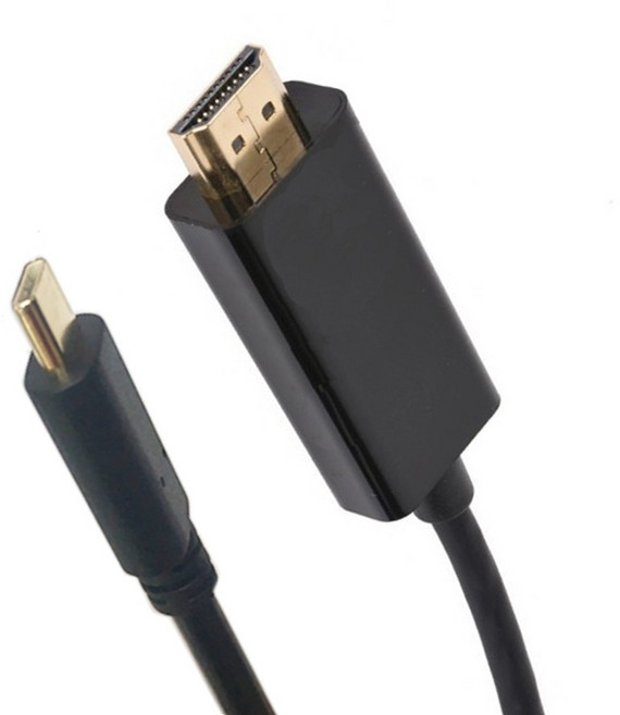 PiCKPiCK 4K高畫質 影音轉接線 適用Type-C-HDMI, 1.8m, 黑色, 1條