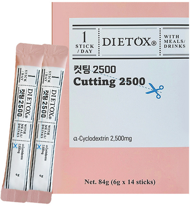 다이어톡스 컷팅 2500 알파시클로덱스트린 제로파우더 14p, 84g, 1개