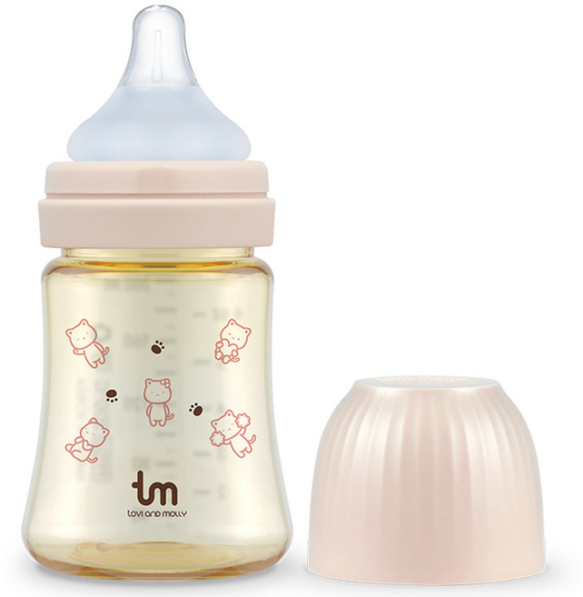 토비앤몰리 PPSU 싱글젖병, 몰리 핑크, 180ml, 1개