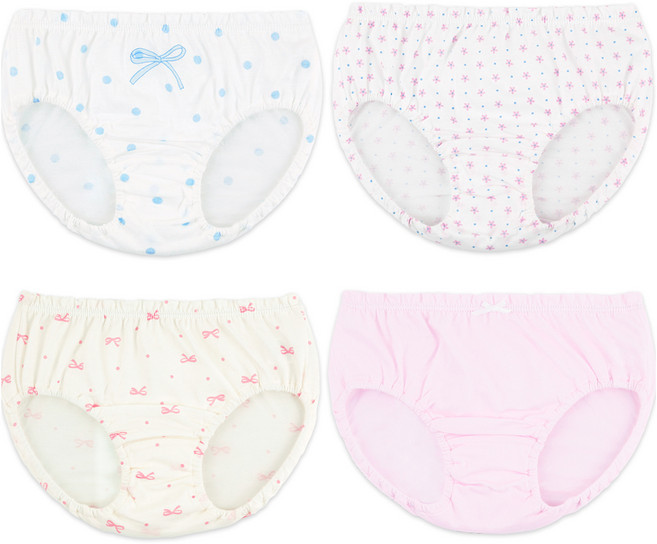 Maykids 女童用 天空蝴蝶結 三角內褲 4件組
