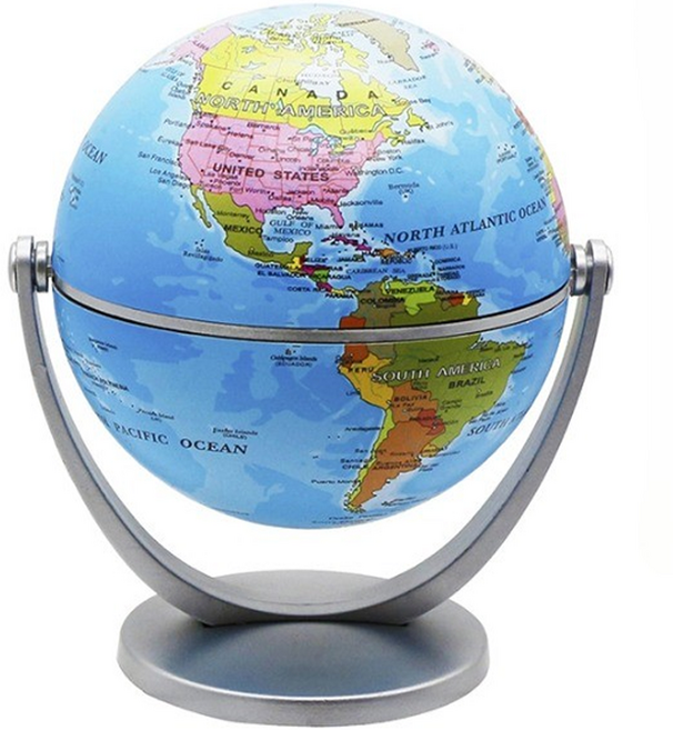 Ilsangsokbanzzak 迷你英文地球儀 直徑10cm, 藍色