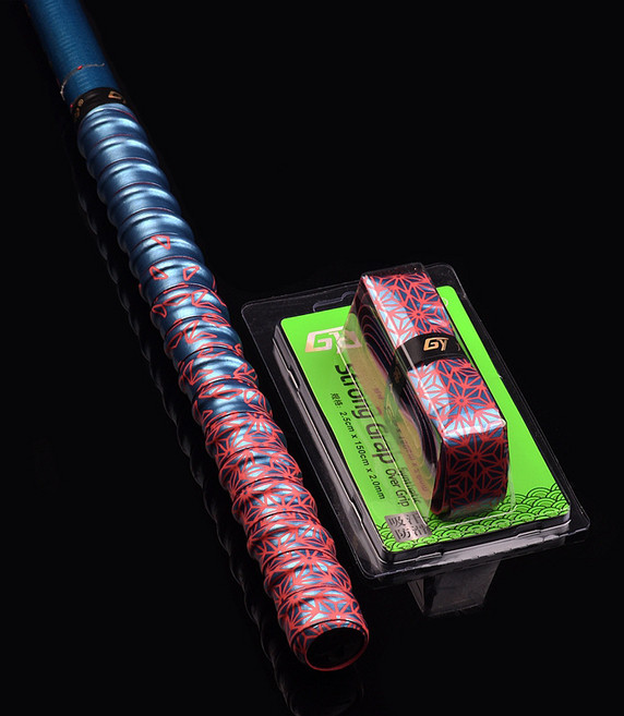 SRF 미끄럼방지 낚시대 그립 테이프 SG-5, 레드 + 블루, 1개