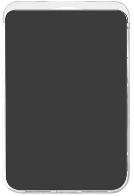 클리어클라쎄 더다움 크리스탈 카드 3매수납 슬라이드 맥세이프 카드 포켓, 블랙, 1개