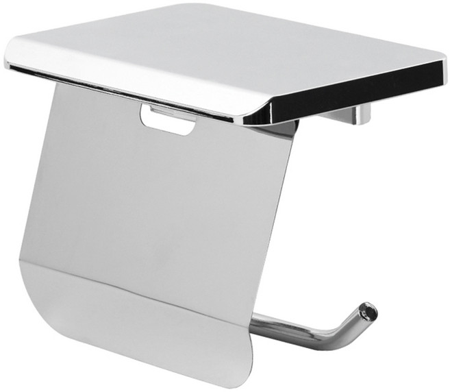 두진 루스트라 욕실 핸드폰 거치대 겸용 휴지걸이 DA600, 실버, 1개