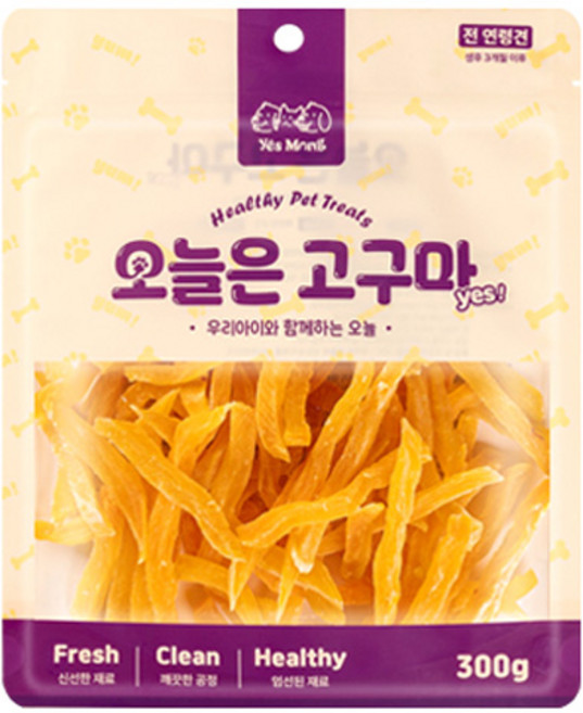 예스몽 오늘은 고구마 강아지 간식, 건조미니고구마, 300g, 1개