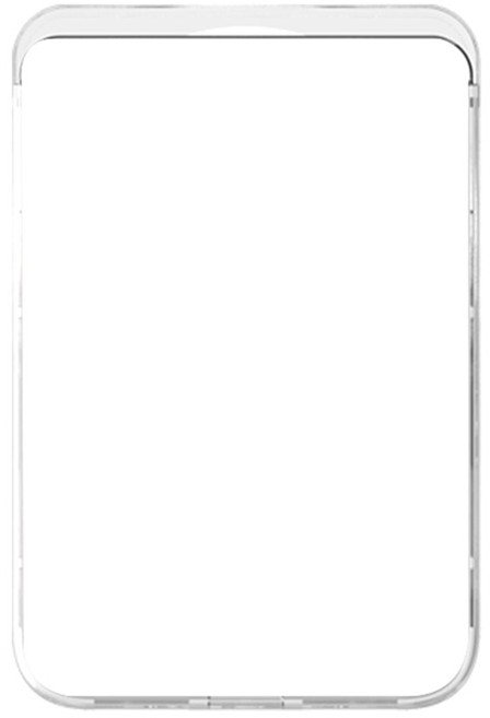 클리어클라쎄 더다움 크리스탈 카드 3매수납 슬라이드 맥세이프 카드 포켓, 화이트, 1개