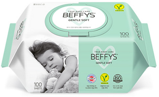 베피스 아동용 젠틀 소프트 물티슈 캡형, 60g, 100매, 1개