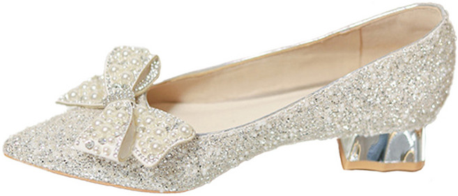 페이퍼먼츠 퀸즈 모조진주 스팽클 웨딩 로우힐 10082