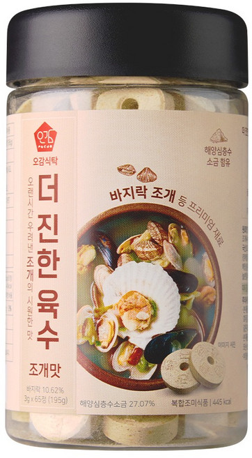오감식탁 더 진한 육수 조개맛 토큰형 65정, 195g, 1개