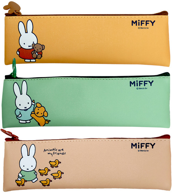 미피 아이토빅 귀욤 슬림파우치 3종 세트, 오렌지, 그린, 브라운, 1세트