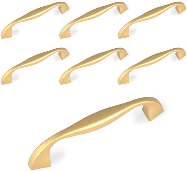 모네스페스 테일 가구손잡이 96mm, 7개, 골드