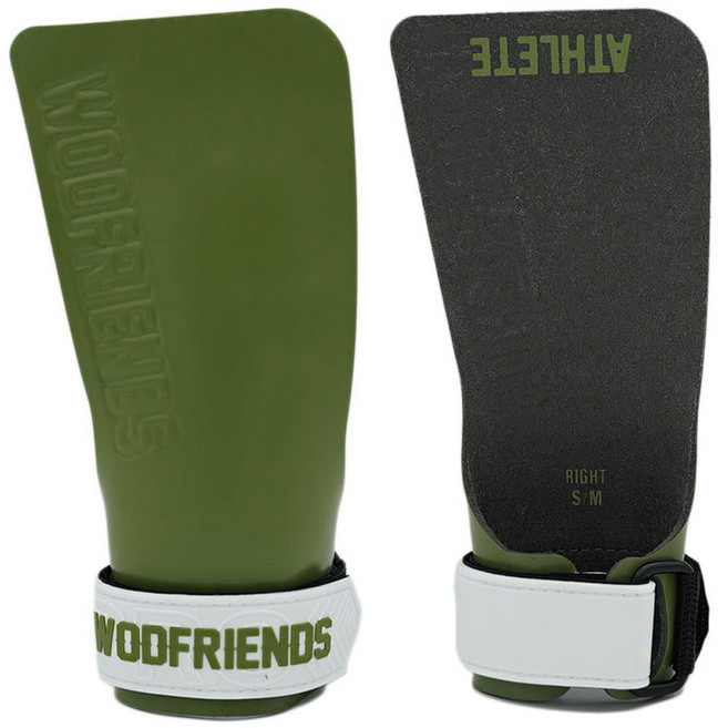 와드프렌즈 남성용 애슬릿 PRO 크로스핏 그립 헬스장갑 양손착용, 올리브그린, 1세트