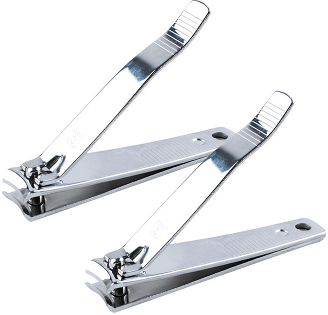 엘비아 라운드 클리퍼 손톱 발톱깎이, 실버, 2개