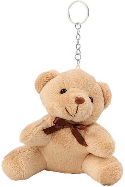 아이예스 곰돌이 가방 키링 인형 열쇠고리 기본 키링, 라이트브라운, IY-A04