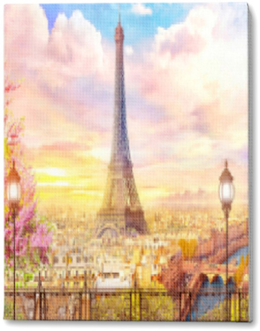 루아즈 보석십자수 DIY 키트 대형, 03 파리의 에펠탑, 1세트