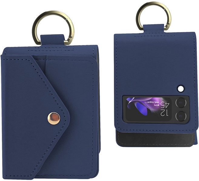 엑씨 리버티 탈부착 지갑 카드포켓 PU 가죽 힌지보호 링 휴대폰 케이스