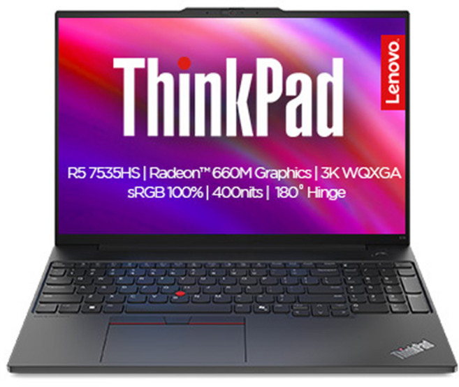레노버 2025 씽크패드 E16 G2 라이젠5 라이젠 7000 시리즈, Black, 512GB, 16GB, Free DOS, 21M50054KD