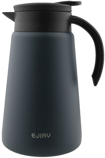 에지리 테이블팟 스텐 보온보냉 주전자, 1개, 1L, 차콜