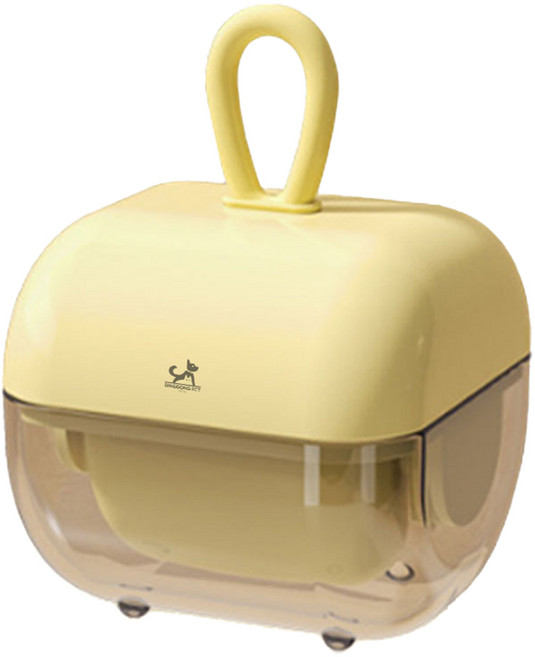 딩동펫 반려동물 롤러 휴대용 반영구 미니 돌돌이 크림옐로우 본품, 1개