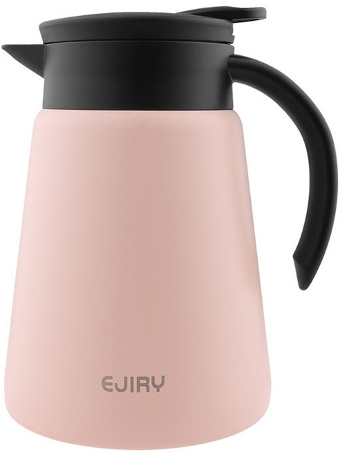 에지리 테이블팟 스텐 보온보냉 주전자, 1개, 0.8L, 피치핑크