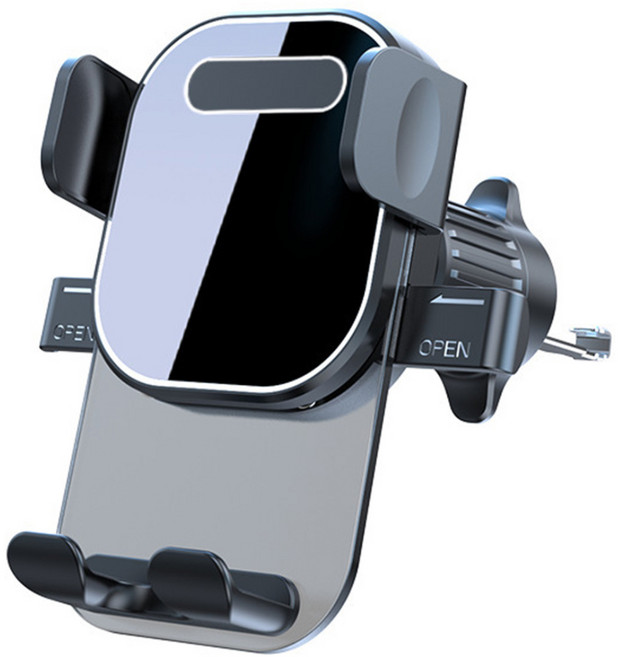 하우즈룸 송풍구형 차량용 핸드폰 거치대 10 x 7.4 x 14 cm HR4, 1개, 블랙