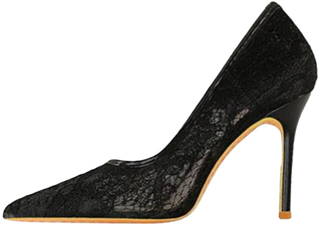 페이퍼먼츠 메쉬 레이스 슬림 하이힐 10060