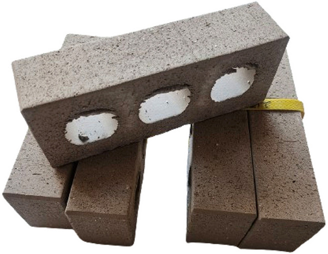 위드블럭 황토벽돌 구운 모던벽돌, 거친 그레이, 5개