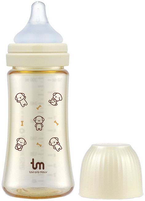 토비앤몰리 유아용 PPSU 싱글젖병, 토비 바닐라, 280ml, 1개