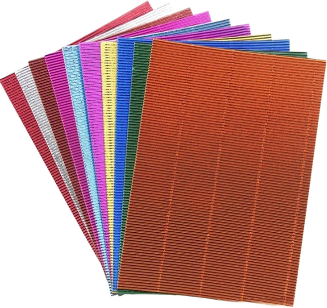 일상속반짝 컬러 골판지, 메탈릭, 10개