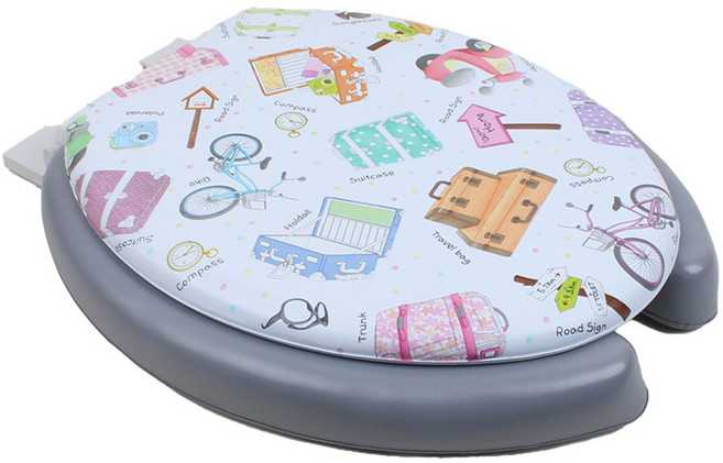 투투파파 프리미엄 쿠션 소프트 다빈치 U형 변기커버 시트, 그레이, 1개