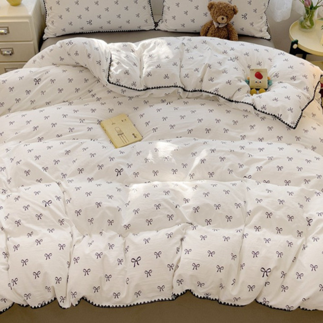 다마다마 모어 무드 이불커버 세트, 스노우 리본