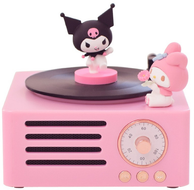 산리오 마이멜로디 쿠로미 턴테이블 블루투스 스피커 F12185(MMKU-BS), 혼합색상