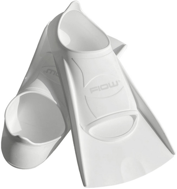 FLOW 숏핀 수영 물놀이 오리발, 화이트